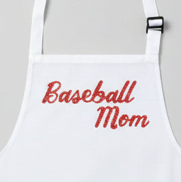 Apron, Baseball Mom, glitter