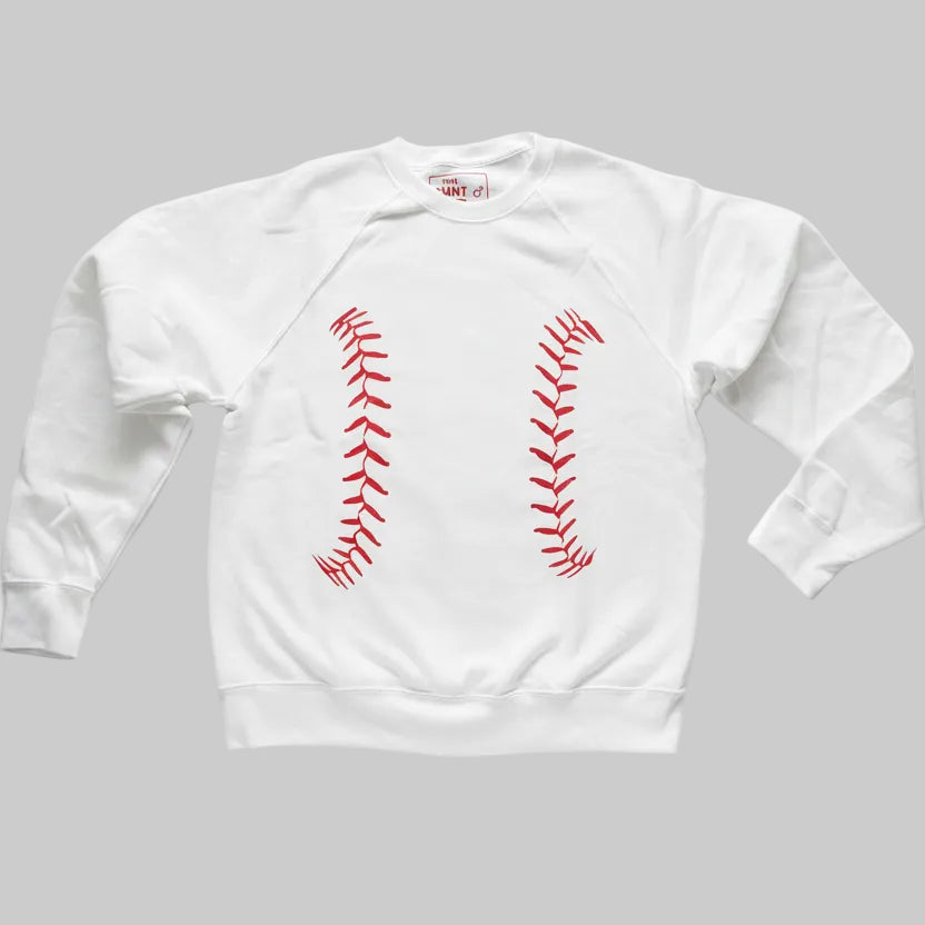 Baseball sweat with stitch print motive