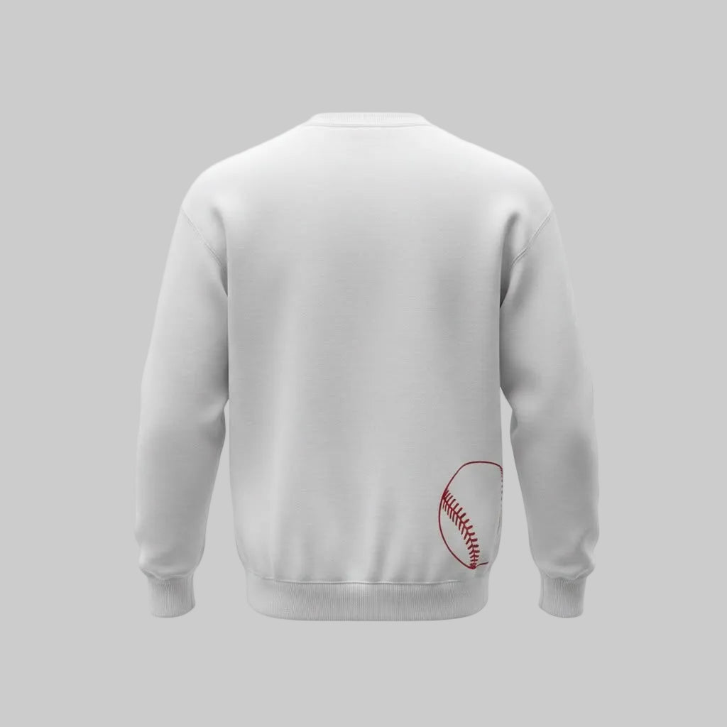 Baseball sweater back