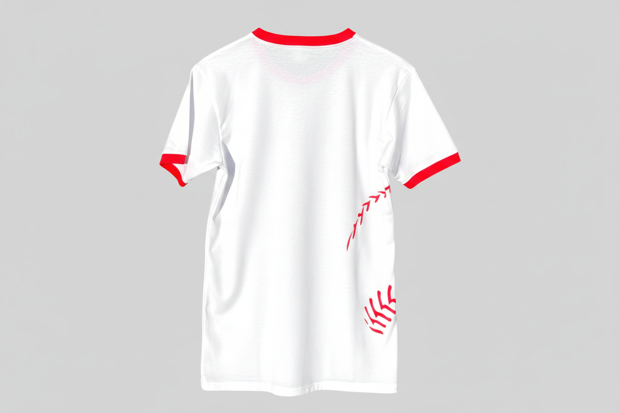 Ringer Tee with baseball stitch