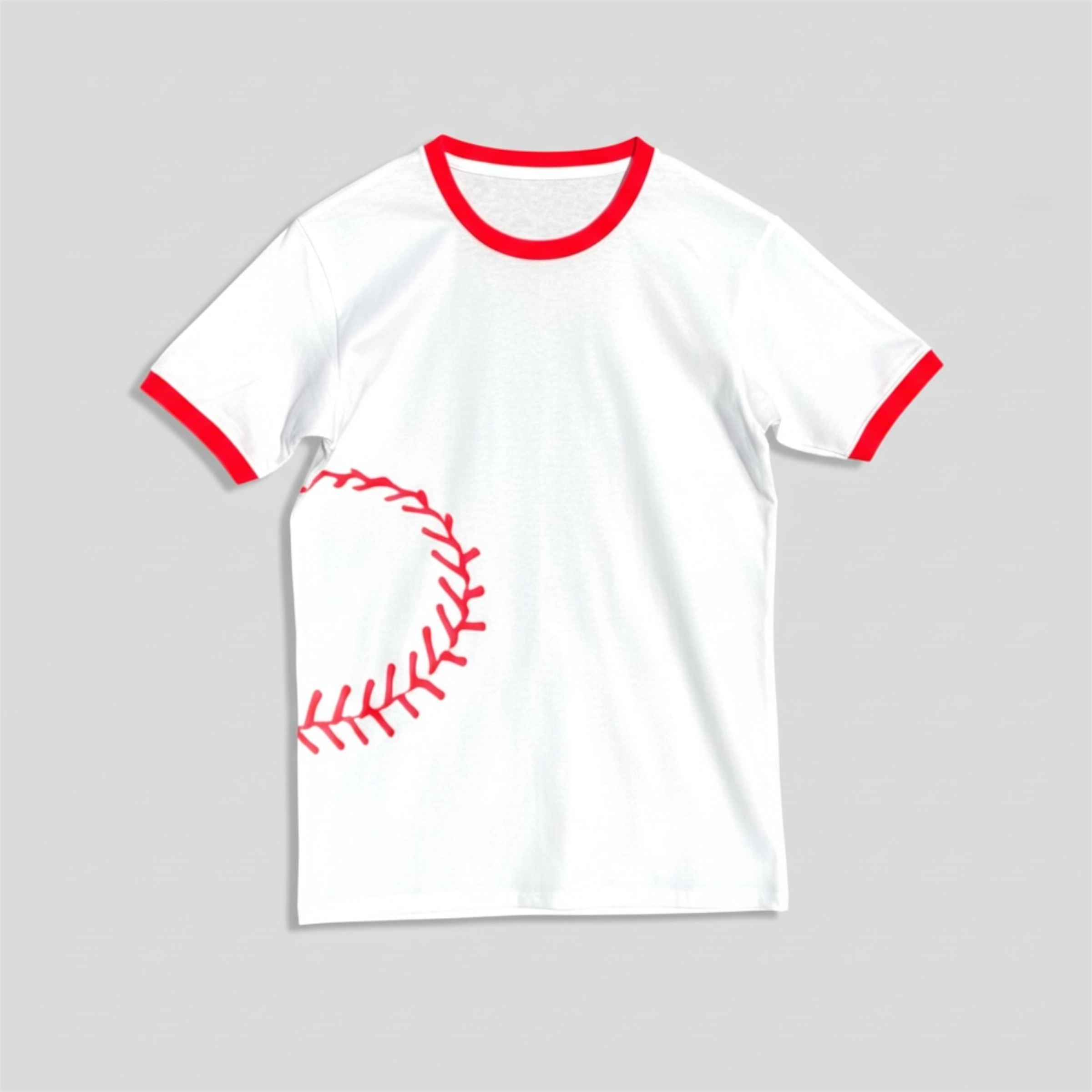 Ringer Tee with baseball stitch